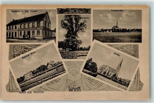 Wahn Gasthaus Trumm Bahnhof Kirche Baum