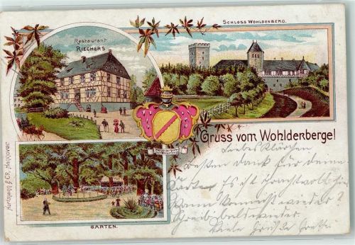 Wohldenberg 1898 Schloß Wohlenberg Gasthaus Riecher Garten