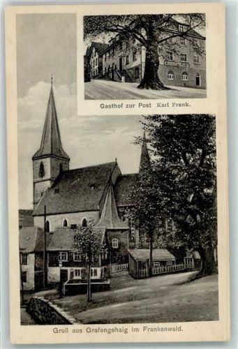 95356 W8651 Grafengehaig - Gasthaus Zur Post Karl Frank Kirche