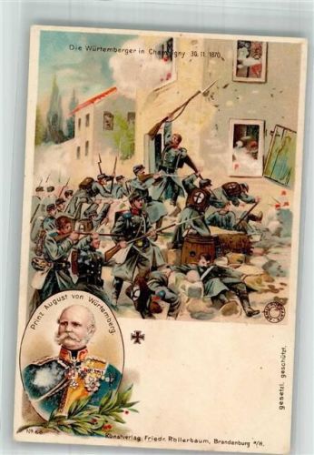1900 Die Gefechte 1870 Württemberger in Chamigny Prinz August von Württemberg
