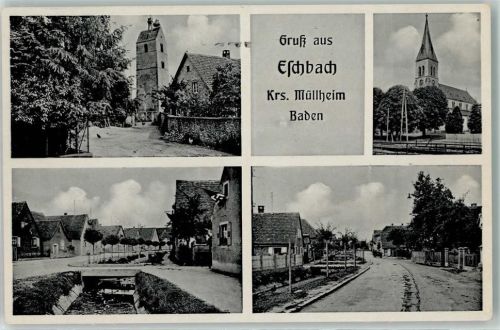 Eschbach St. Agnes-Kirche Turm Storchennest Dorfstraße