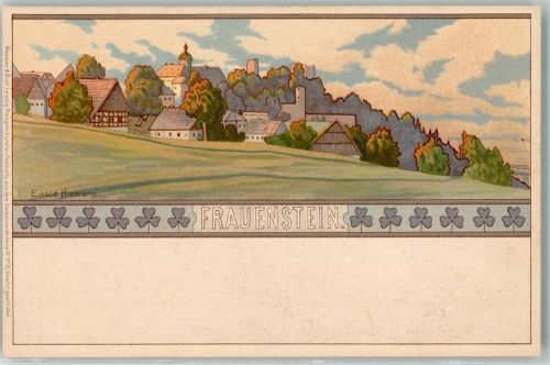 Frauenstein Frauenstein sign. E. Hiemann Verlg Meissner Künstlerkarte