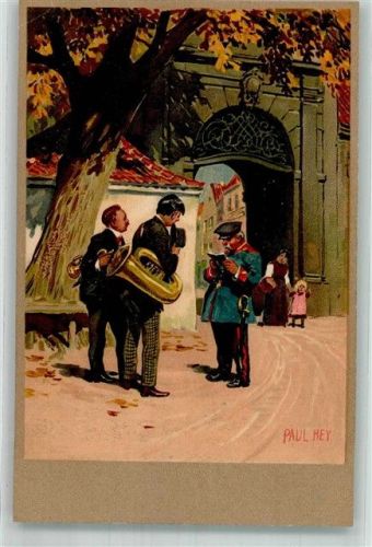 1900 Polizei Straßenmusikanten Meissner u. Buch Serie 1425 Aus der Kleinstadt