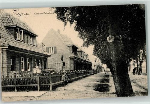 Emden 1915 Kolonie Friesland Briefkasten Kleiner Junge