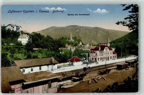 Eppstein Staufen mit Kaisertempel Bahnhof