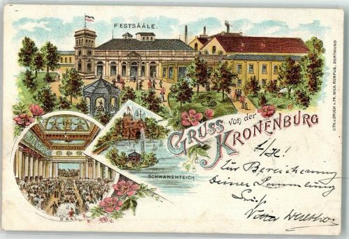 Kronenburg 1897 Festsäle Tanzsaal Schwanenteich