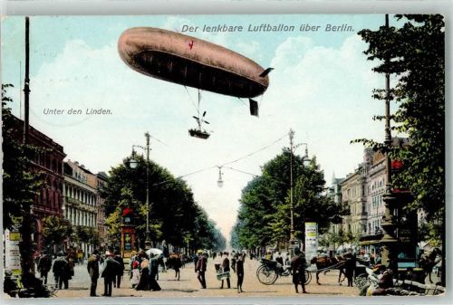 Berlin Mitte 1908 Der lenkbare Luftballon über Berlin , Wettersäule