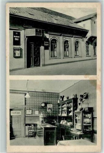 Bünde Gasthaus zum Bahnhof Emailleschild Herforder Export