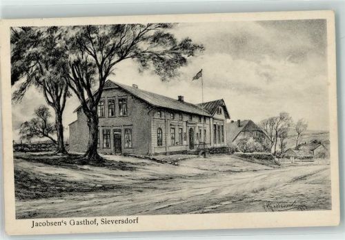 Sieversdorf Gasthaus Jacobsen sign.