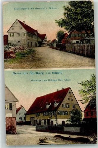 Altensteig 1909 Spielberg Brauerei Gasthaus zum Ochsen