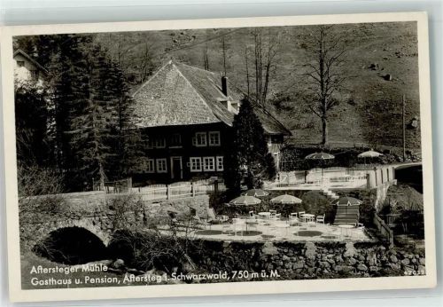 Aftersteg Aftersteger Mühle Gasthaus Pension Schwarzwald 750 m Terrasse