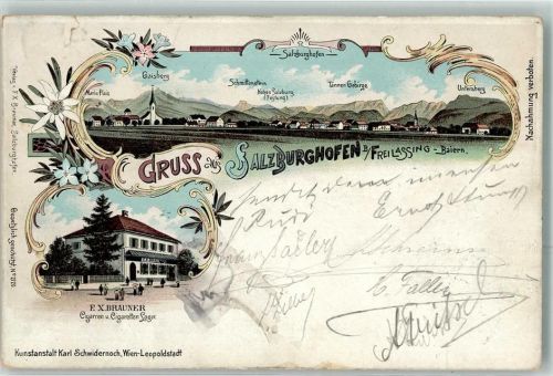 Freilassing 1898 SalzburghofenTabak-Lager Gaisberg Schmittenstein Untersberg