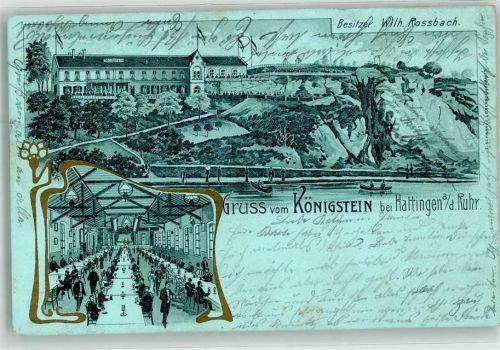 Hattingen 1902 Gasthaus Königstein