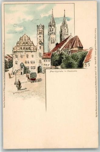Oschatz 1899 Serie I Nr. 12 Bilder aus dem Sachsenlande sign. Gertrud Steinbach