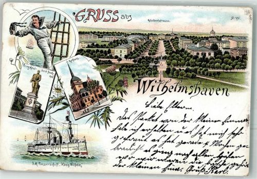 Wilhelmshaven Seemann S.M. Panzerschiff König Wilhelm Prinz Adelbert-Denkmal Rathaus