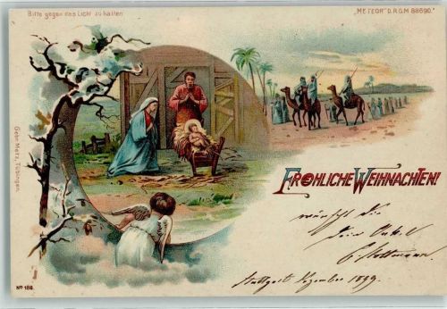 1899 Weihnachten Krippe Stall Engel Nr 186
