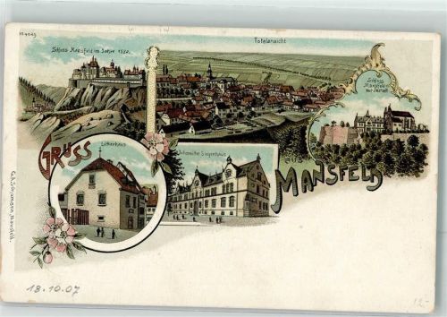 Mansfeld 1907 Schloss Lutherhaus Johanniter Siegenhaus