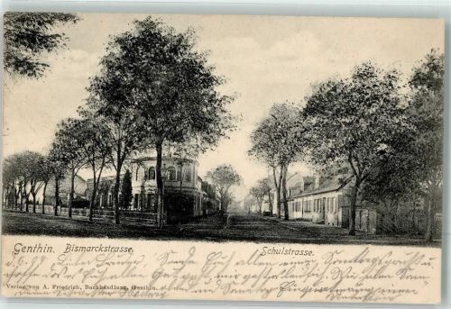 Genthin 1904 Bismarckstraße Schulstraße