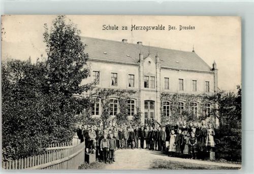 Herzogswalde 1907 Schule Schülergruppe