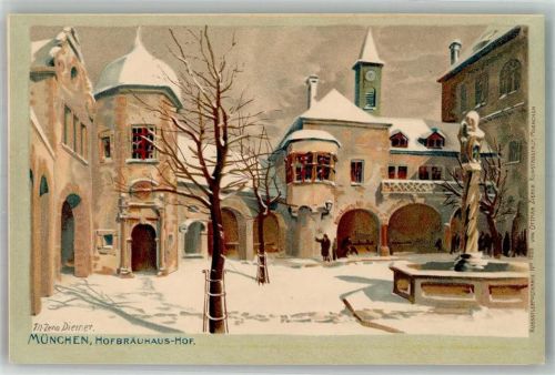 München 1899 Hofbräuhaus im Winter Zieher, Ottmar Nr. 1039