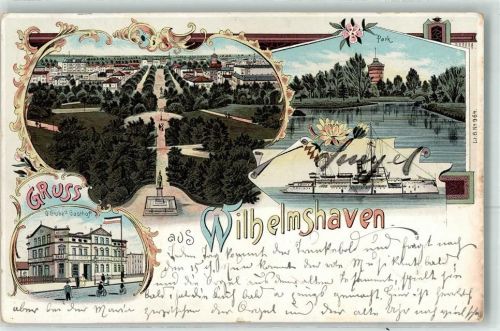Wilhelmshaven 1899 G. Grube`s Gasthaus Dampfer