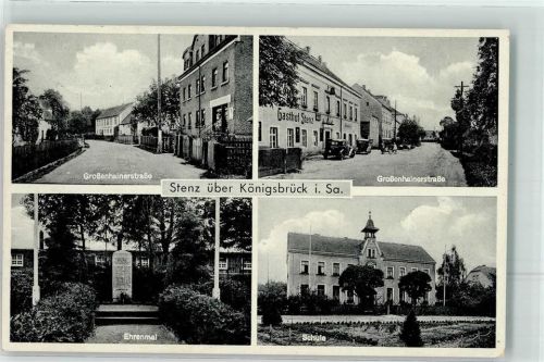 Königsbrück OT. Stenz Großenhainerstraße Ehrenmal Schule