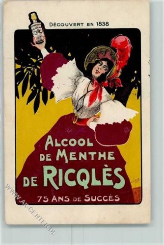 1916 Alcool de Menthe de Ricqles Künstlerkarte AK