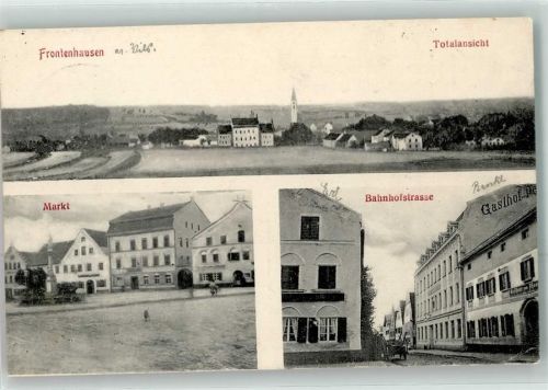 Frontenhausen 1907 Marktplatz Bahnhofstraße Gasthaus