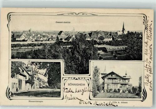Bönnigheim 1909 Bismarckstraße Villa a. Asmann