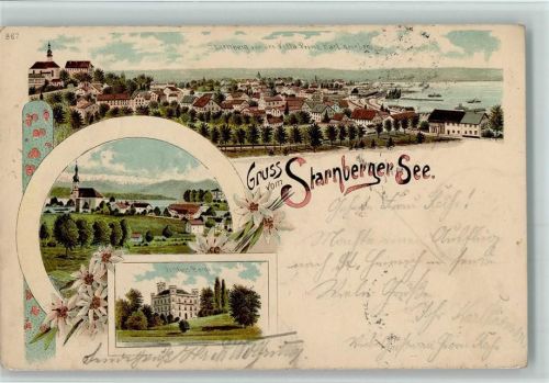 Starnberg 1904 Gruss aus - AK Stempelspuren AK