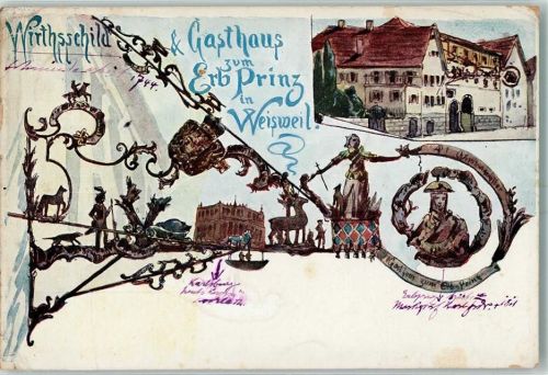Weisweil Gasthaus Zum Erb-Prinz Wirtsschild