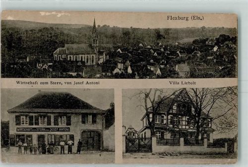 Flexbourg 1918 Gasthaus zum Stern Villa Liebolt AK