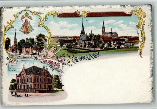 Kevelaer Gruss aus - Hospital, Gnadenkapelle - Verlag Fritz Forster 362 AK Sehr gute Erhaltung