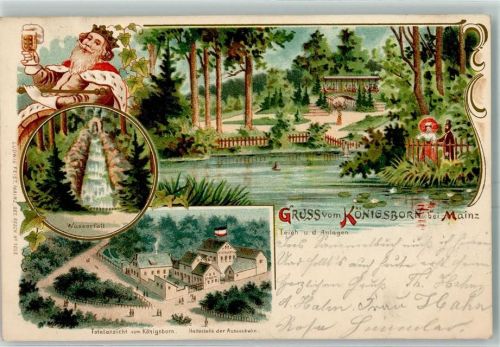 Mainz 1899 Wasserfall König Königsborn