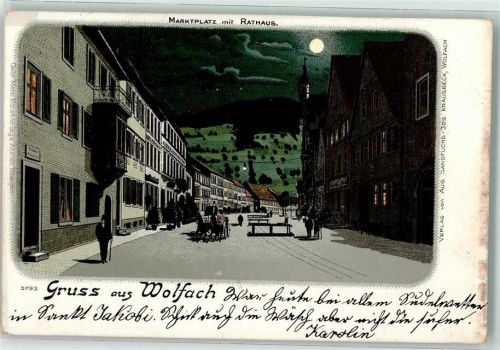 Wolfach 1899 Marktplatz Rathaus