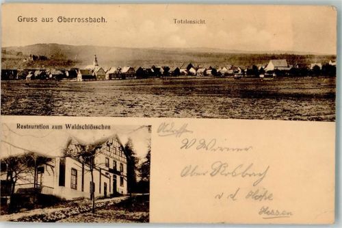 Oberroßbach 1915 Gasthaus zum Waldschlößchen