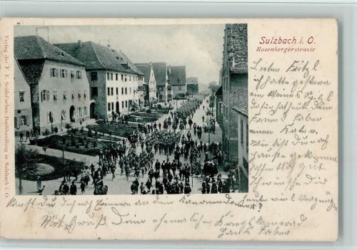 Sulzbach-Rosenberg 1901 Rosenbergerstr. - Ausmarsch Militär