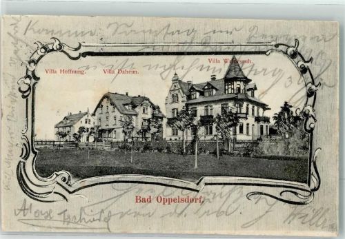 Bad Oppelsdorf Opolno Zdroj 1904 Passepartout Villa Hoffnung Villa Daheim Villa Waklesruh