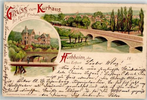 Hochheim 1898 Kurhaus Gera-Brücke