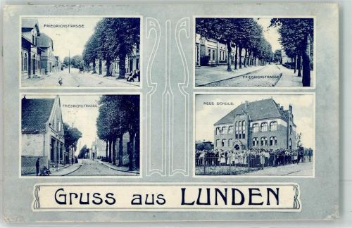 Lunden 1912 Friedrichstraße Neue Schule