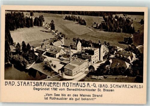 79865 W7821 Grafenhausen , Hochschwarzw - Fliegeraufnahme Bad. Staatsbrauerei Rothaus AG