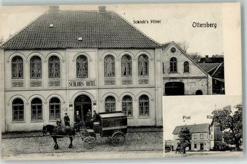Ottersberg 1903 Schloh's Hotel Kutsche Post Kirche