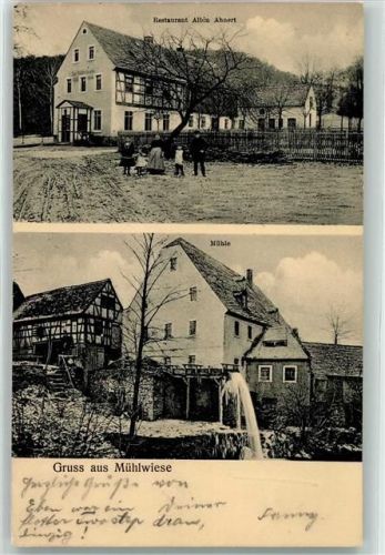 Limbach-Oberfrohna Gasthaus Albin Ahnert Mühle Mühlwiese