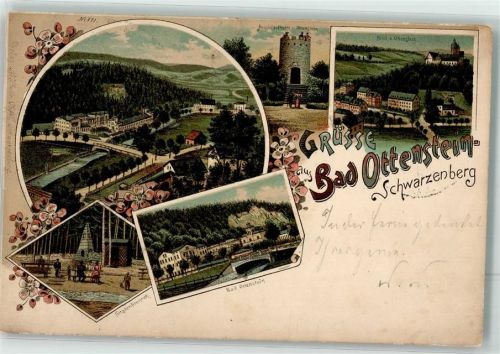 Schwarzenberg Bad Ottenstein Fürstenbrunnen Aussichtsturm Bahnpost Aue- Zug 1939