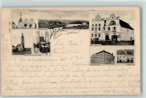 Sobeslav 1901 Düm z. roku Ucitelsky ustav Hlavni chram