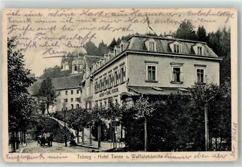 Triberg 1920 Gasthaus Hotel Tanne Wallfahrtskirche