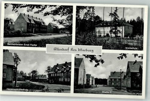 35260 W3570 Stadtallendorf - Waldschule Herrenwald-Siedlung Kolonialwaren Fiedler Wache III
