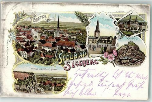 Bad Segeberg 1899 Kirche Kurhotel Kalkberg Bahnpost Hagenow- Zug 309