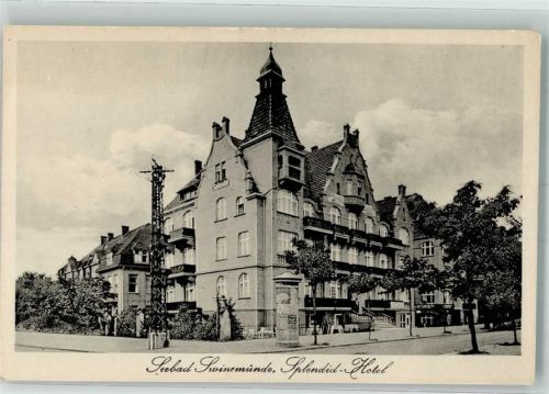 Swinemünde Litfaßsäule Hotel Splendid