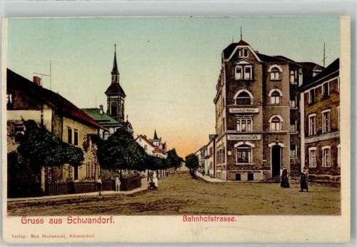 Schwandorf Bahnhofstraße Bahnhofs-Hotel Restaurant-Cafe